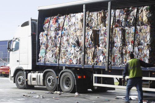 Professional waste removal service in action